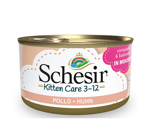 Schesir Kitten Care Mousse Pollo 85g - Cibo Umido per Gatti Cuccioli Schesir Kitten Care Mousse Pollo 85g - Cibo Umido per Gatti Cuccioli